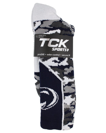 TCK Sports socks Penn State Nittany Lions Woodland Camo Crew Socks