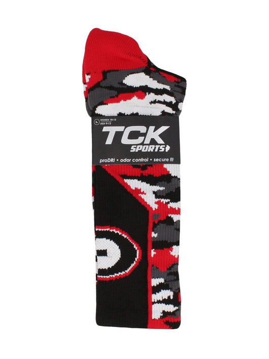 TCK Sports socks University of Georgia Bulldogs Woodland Camo Crew Socks
