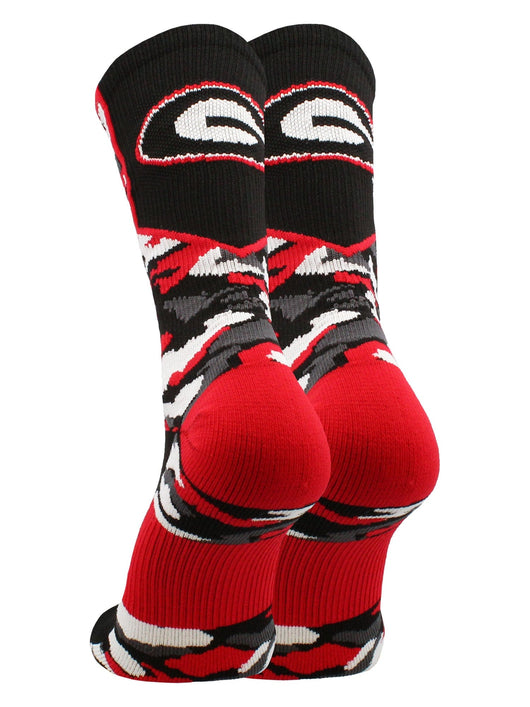 TCK Sports socks University of Georgia Bulldogs Woodland Camo Crew Socks