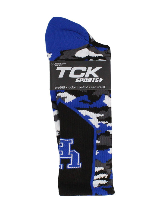 TCK Sports socks University of Kentucky Wildcats Woodland Camo Crew Socks