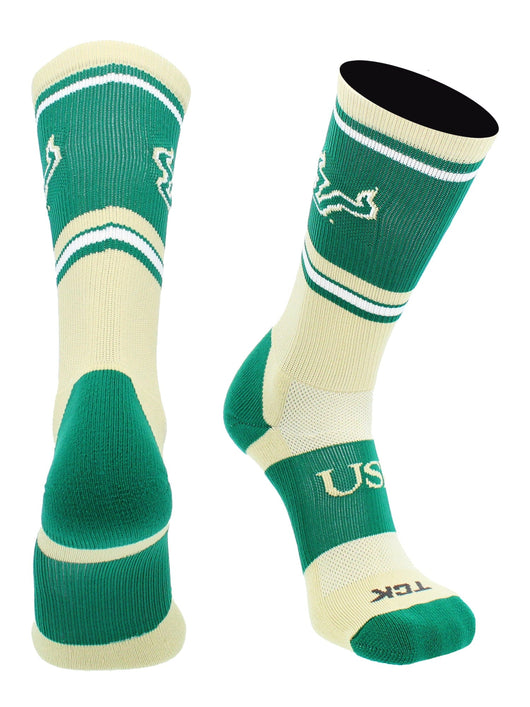 TCK Sports socks University of South Florida Bulls Jersey Crew Socks