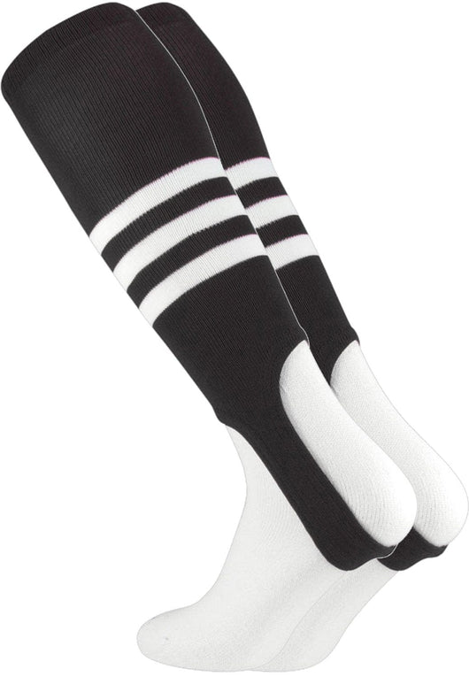 TCK stirrups Black/White / Medium TCK Striped Baseball Stirrups 7 Inch Pattern B