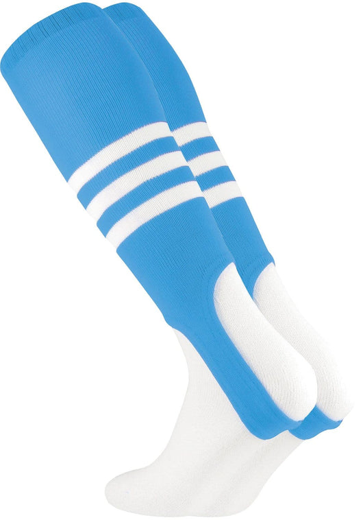 TCK stirrups Columbia Blue/White / Medium TCK Striped Baseball Stirrups 7 Inch Pattern B