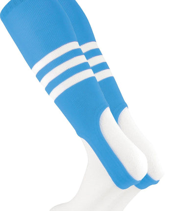 TCK stirrups Columbia Blue/White / Medium TCK Striped Baseball Stirrups 7 Inch Pattern B