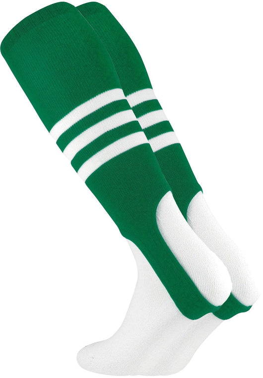 TCK stirrups Kelly Green/White / Medium TCK Striped Baseball Stirrups 7 Inch Pattern B