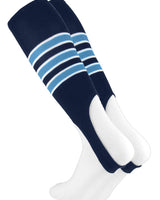 TCK stirrups Navy/White/Columbia Blue / Medium TCK Striped Baseball Stirrups 7 Inch Pattern D