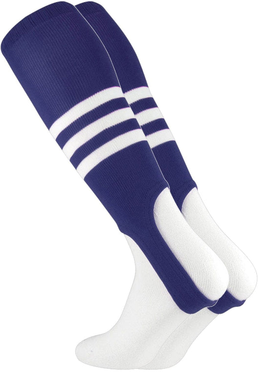 TCK stirrups Navy/White / Medium TCK Striped Baseball Stirrups 7 Inch Pattern B