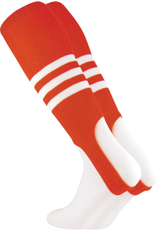 TCK stirrups Orange/White / Medium TCK Striped Baseball Stirrups 7 Inch Pattern B