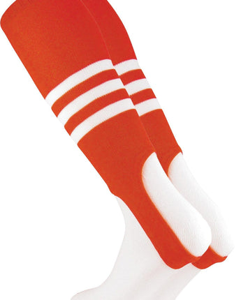 TCK stirrups Orange/White / Medium TCK Striped Baseball Stirrups 7 Inch Pattern B