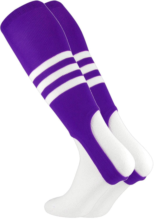 TCK stirrups Purple/White / Medium TCK Striped Baseball Stirrups 7 Inch Pattern B