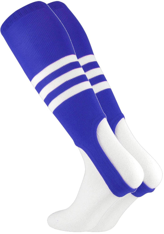 TCK stirrups Royal/White / Medium TCK Striped Baseball Stirrups 7 Inch Pattern B
