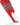 TCK stirrups Scarlet/White/Black / Large TCK Striped Baseball Stirrups 7 Inch Pattern D