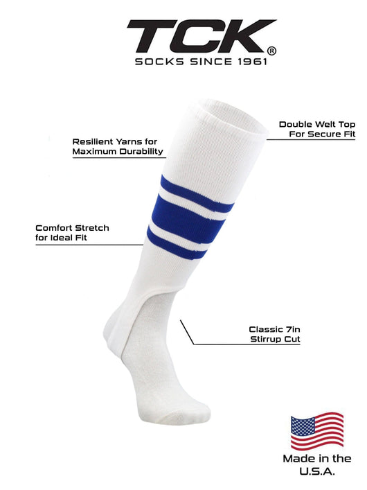 TCK stirrups Striped Baseball Stirrups Pattern C