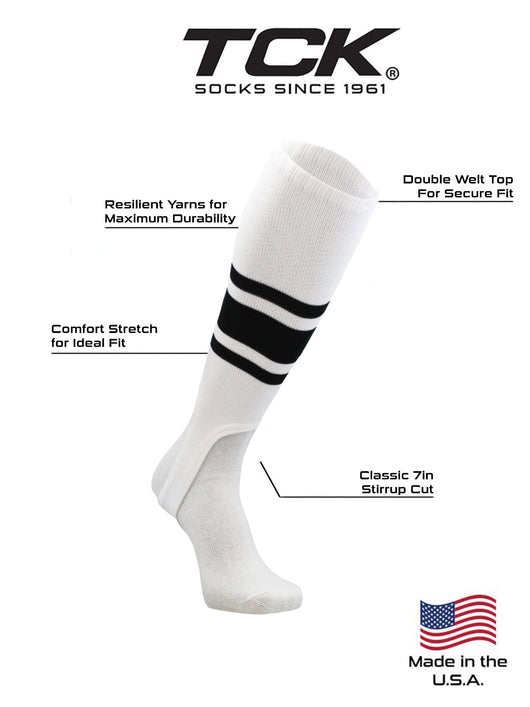 TCK stirrups Striped Baseball Stirrups Pattern C
