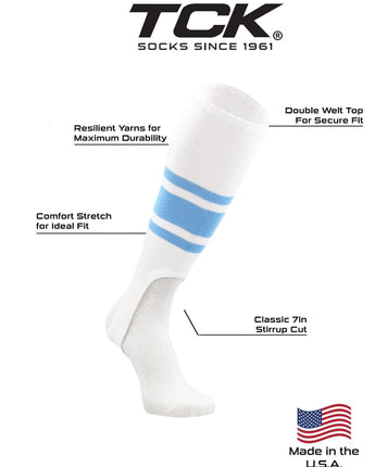TCK stirrups Striped Baseball Stirrups Pattern C