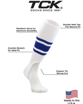 TCK stirrups Striped Baseball Stirrups Pattern C