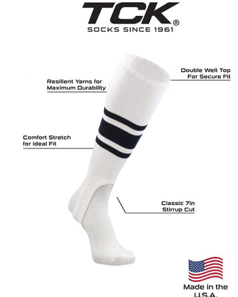 TCK stirrups Striped Baseball Stirrups Pattern C