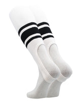 TCK stirrups White/Black / Large Striped Baseball Stirrups Pattern C