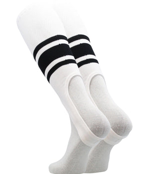 TCK stirrups White/Black / Large Striped Baseball Stirrups Pattern C