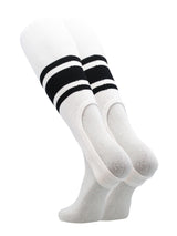 TCK stirrups White/Black / Large Striped Baseball Stirrups Pattern C