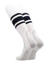 TCK stirrups White/Navy / Large Striped Baseball Stirrups Pattern C