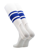 TCK stirrups White/Royal / Large Striped Baseball Stirrups Pattern C