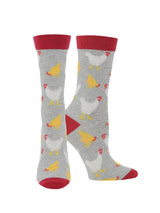 WHD Ash Heather Hens / Large WHD Chicken Crew Socks for Women & Men
