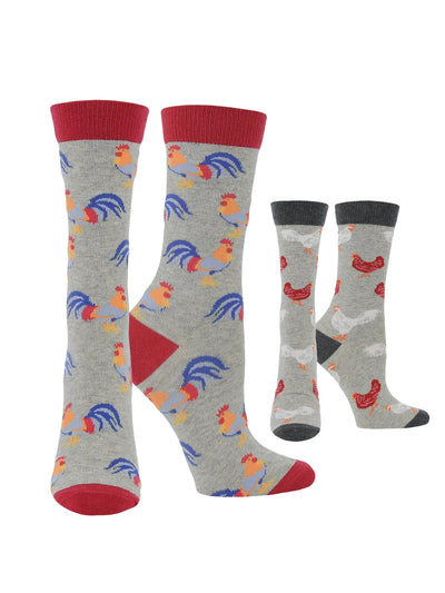 WHD Grey Heather/Ash Heather / Medium WHD Chicken Crew Socks for Women & Men