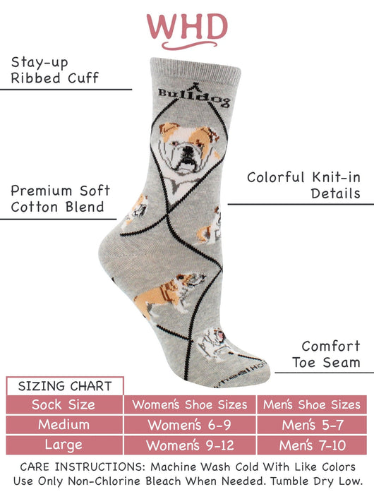 WHD socks American Bulldog Socks for Women | Perfect Dog Lovers Gift