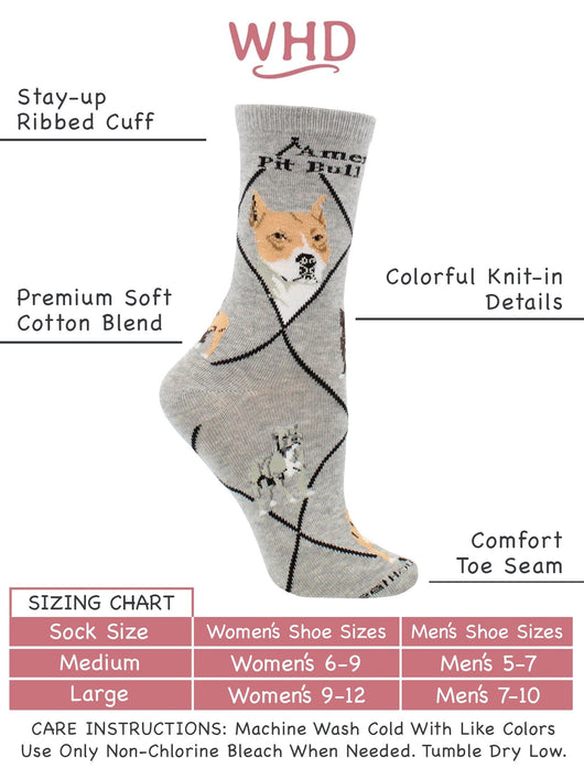 WHD socks American Pit Bull Terrier Socks Perfect Dog Lovers Gift