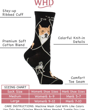 WHD socks American Pit Bull Terrier Socks Perfect Dog Lovers Gift