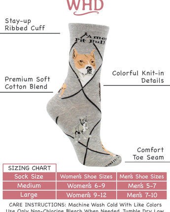 WHD socks American Pit Bull Terrier Socks Perfect Dog Lovers Gift