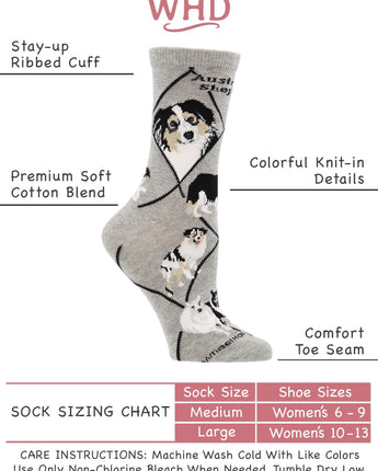 WHD socks Australian Shepherd Socks for Women and Men | Perfect Dog Lovers Gift
