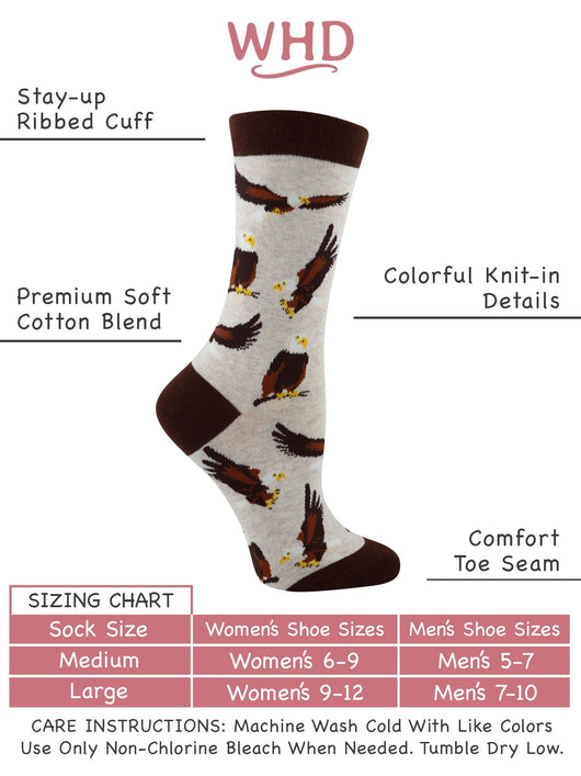WHD socks Bald Eagle Socks Perfect Bird Lovers Gift