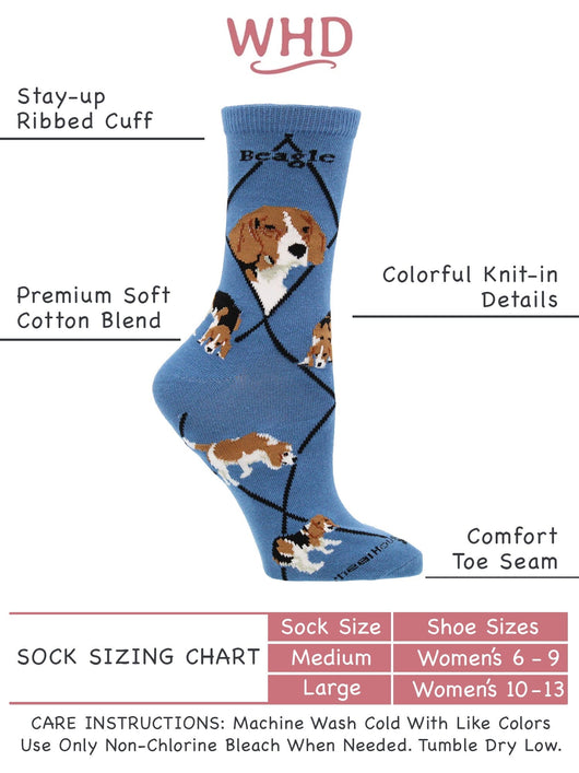 WHD socks Beagle Socks for Women and Men | Perfect Dog Lovers Gift