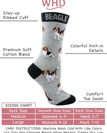 WHD socks Beagle Socks for Women and Men | Perfect Dog Lovers Gift