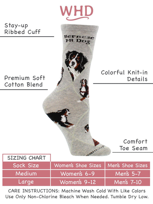 WHD socks Bernese Mountain Dog Socks for Women | Perfect Dog Lovers Gift