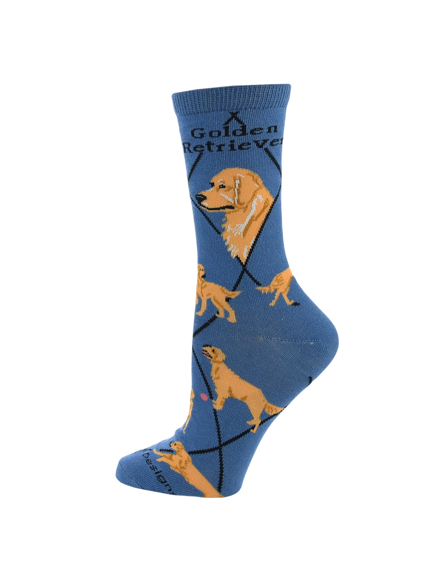 golden retriever dress socks Golden Retrievers On Pink Golden Retriever Socks by ArtofACoonhound