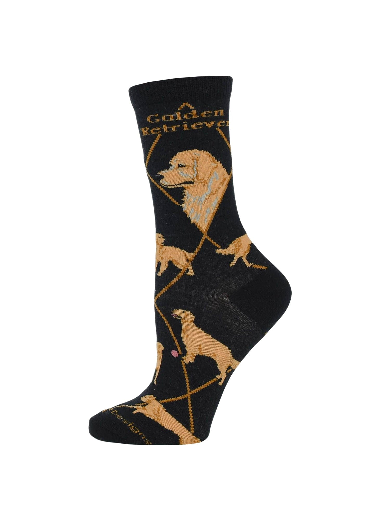 golden retriever men's dress socks Eleanor Golden Retriever Sock | Dog-Inspired Design | Premium Peruvian Pima Cotton