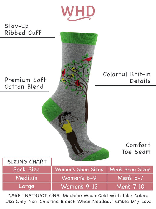 WHD socks Bird Watcher Socks Perfect Bird Lovers Gift