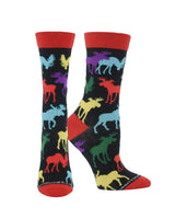 WHD socks Black / Large Moose Socks Perfect Animal Lovers Gift