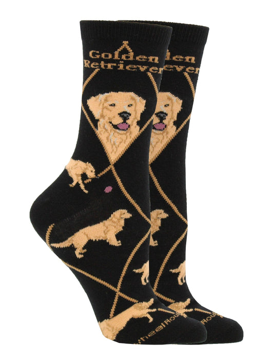 WHD socks Black / Medium Best Golden Retriever Crew Socks for Women | Dog Lovers Gift