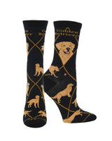 WHD socks Black / Medium Best Golden Retriever Crew Socks for Women | Dog Lovers Gift