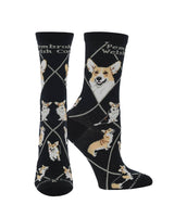 WHD socks Black / Medium Corgi Pembroke Crew Socks for Women | Dog Lovers Gift