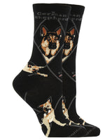 WHD socks Black / Medium German Shepherd Socks for Women | Perfect Dog Lovers Gift