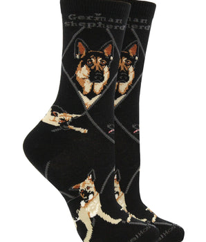 WHD socks Black / Medium German Shepherd Socks for Women | Perfect Dog Lovers Gift