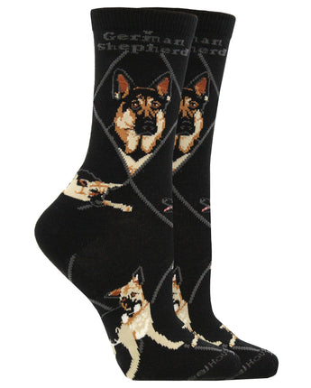 WHD socks Black / Medium German Shepherd Socks for Women | Perfect Dog Lovers Gift