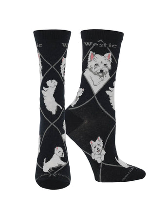 WHD socks Black / Medium Westie Socks for Women | Perfect Dog Lovers Gift