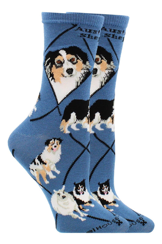 WHD socks Blue / Medium Australian Shepherd Socks for Women and Men | Perfect Dog Lovers Gift