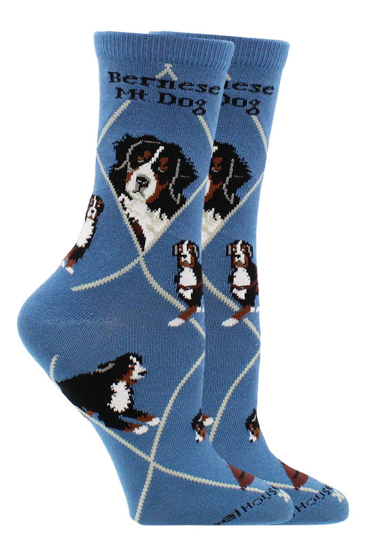 WHD socks Blue / Medium Bernese Mountain Dog Socks for Women | Perfect Dog Lovers Gift
